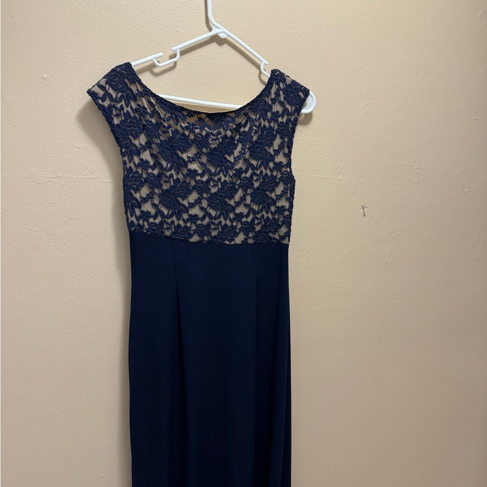 Navy blue evening dress